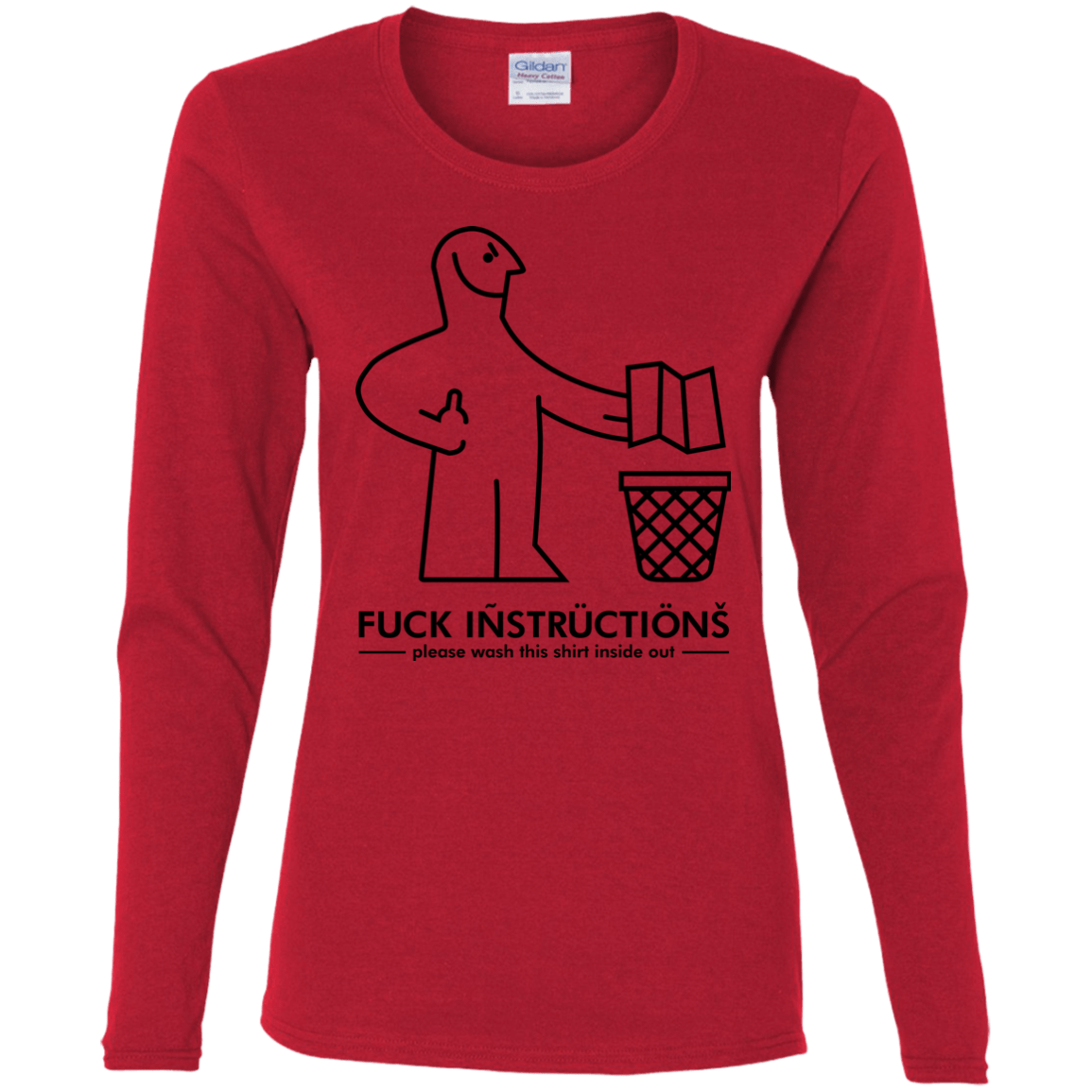 T-Shirts Red / S FuckInstructions Women's Long Sleeve T-Shirt