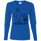 T-Shirts Royal / S FuckInstructions Women's Long Sleeve T-Shirt