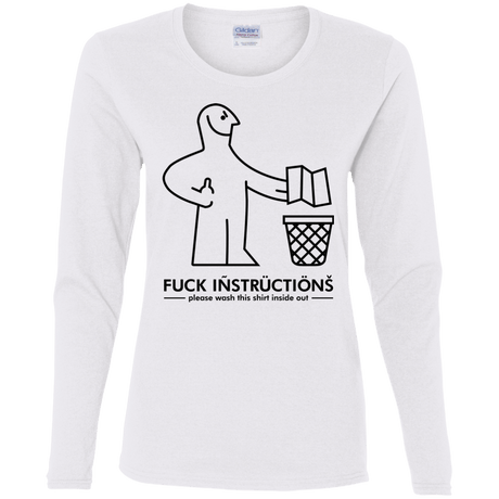T-Shirts White / S FuckInstructions Women's Long Sleeve T-Shirt