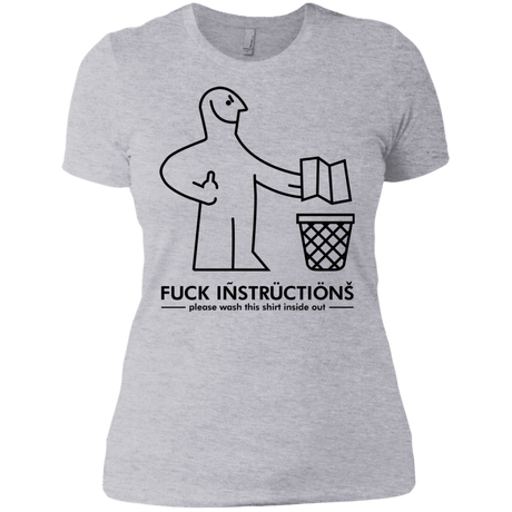 T-Shirts Heather Grey / X-Small FuckInstructions Women's Premium T-Shirt