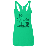 T-Shirts Envy / X-Small FuckInstructions Women's Triblend Racerback Tank