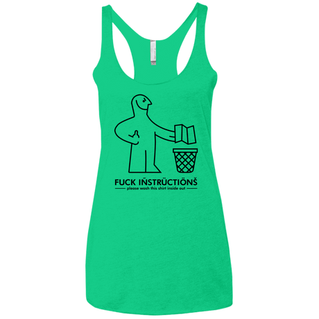 T-Shirts Envy / X-Small FuckInstructions Women's Triblend Racerback Tank