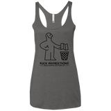 T-Shirts Premium Heather / X-Small FuckInstructions Women's Triblend Racerback Tank