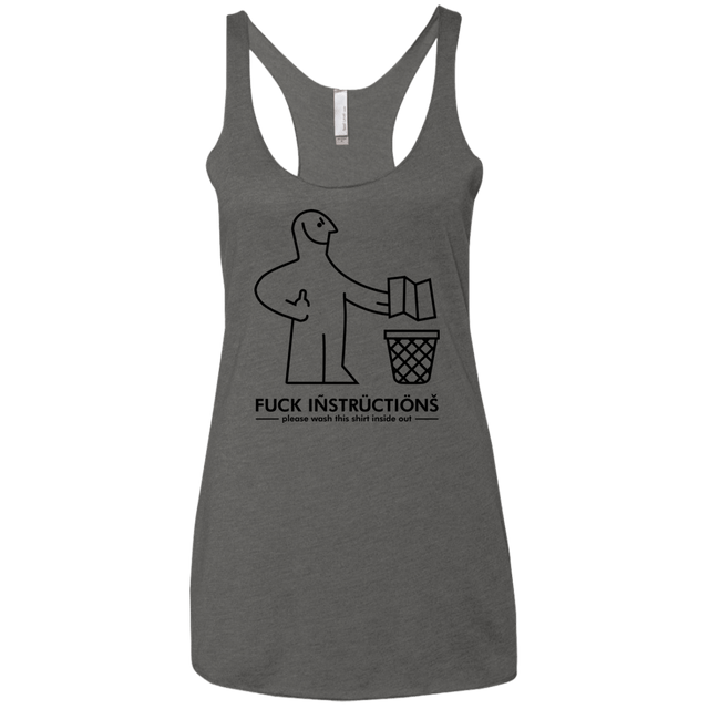 T-Shirts Premium Heather / X-Small FuckInstructions Women's Triblend Racerback Tank