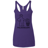 T-Shirts Purple Rush / X-Small FuckInstructions Women's Triblend Racerback Tank
