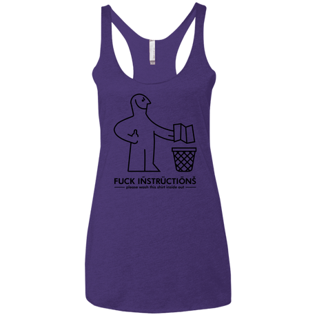 T-Shirts Purple Rush / X-Small FuckInstructions Women's Triblend Racerback Tank