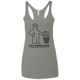 T-Shirts Venetian Grey / X-Small FuckInstructions Women's Triblend Racerback Tank