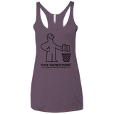 T-Shirts Vintage Purple / X-Small FuckInstructions Women's Triblend Racerback Tank