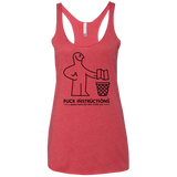 T-Shirts Vintage Red / X-Small FuckInstructions Women's Triblend Racerback Tank
