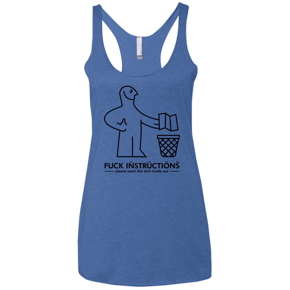 T-Shirts Vintage Royal / X-Small FuckInstructions Women's Triblend Racerback Tank