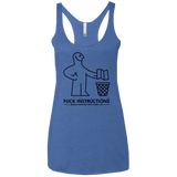 T-Shirts Vintage Royal / X-Small FuckInstructions Women's Triblend Racerback Tank
