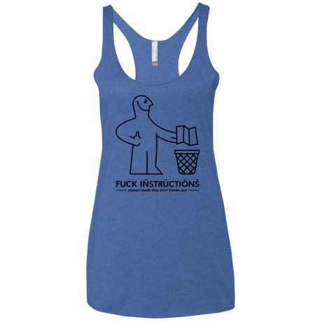 T-Shirts Vintage Royal / X-Small FuckInstructions Women's Triblend Racerback Tank