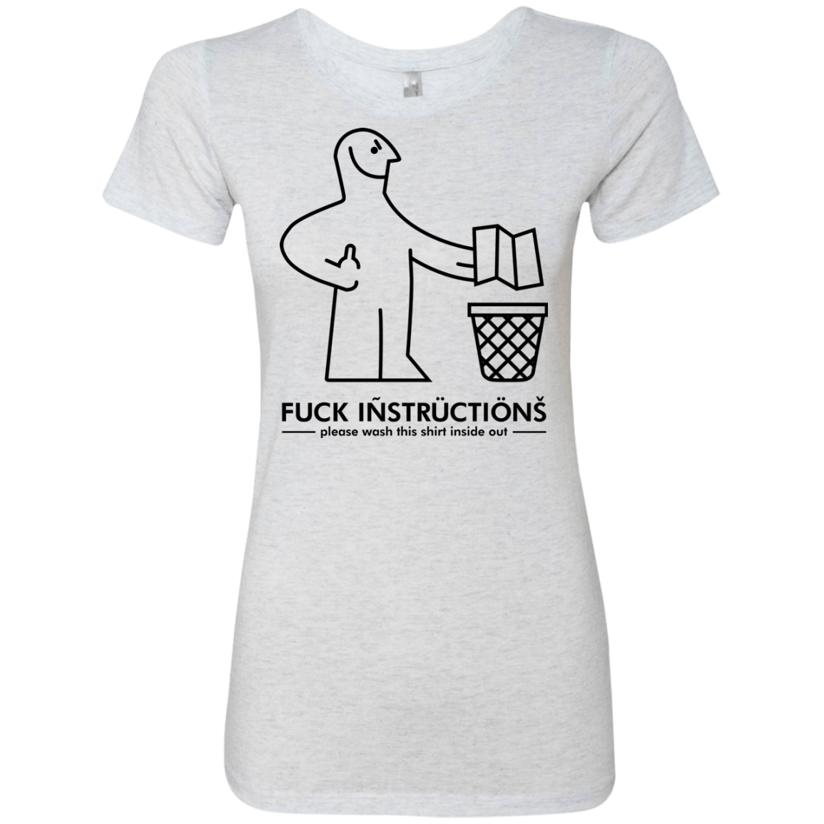 T-Shirts Heather White / S FuckInstructions Women's Triblend T-Shirt