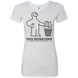 T-Shirts Heather White / S FuckInstructions Women's Triblend T-Shirt