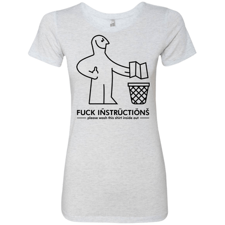T-Shirts Heather White / S FuckInstructions Women's Triblend T-Shirt