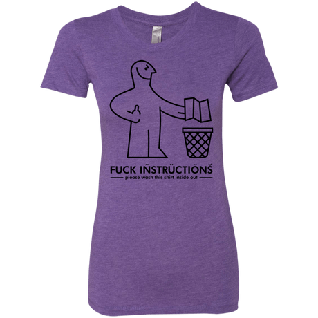 T-Shirts Purple Rush / S FuckInstructions Women's Triblend T-Shirt
