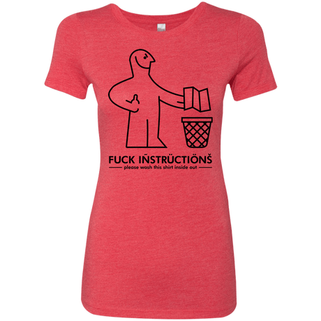 T-Shirts Vintage Red / S FuckInstructions Women's Triblend T-Shirt