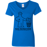 T-Shirts Royal / S FuckInstructions Women's V-Neck T-Shirt