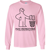 T-Shirts Light Pink / YS FuckInstructions Youth Long Sleeve T-Shirt