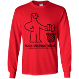 T-Shirts Red / YS FuckInstructions Youth Long Sleeve T-Shirt