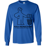 T-Shirts Royal / YS FuckInstructions Youth Long Sleeve T-Shirt