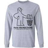 T-Shirts Sport Grey / YS FuckInstructions Youth Long Sleeve T-Shirt