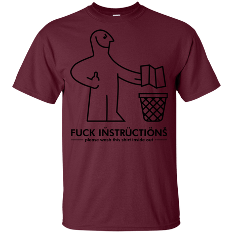 T-Shirts Maroon / YXS FuckInstructions Youth T-Shirt