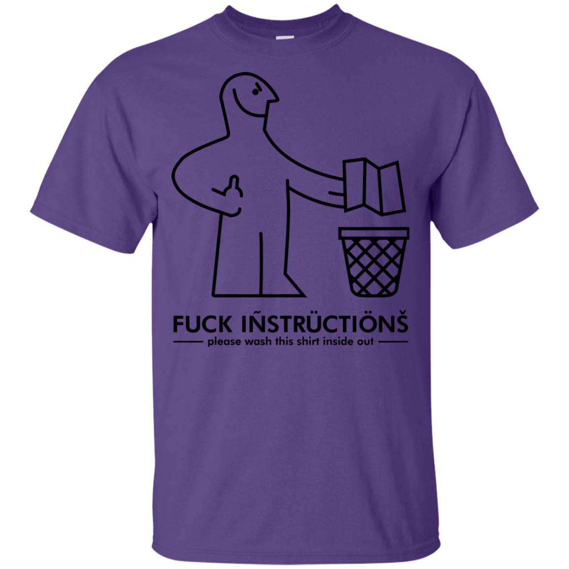 T-Shirts Purple / YXS FuckInstructions Youth T-Shirt