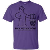 T-Shirts Purple / YXS FuckInstructions Youth T-Shirt