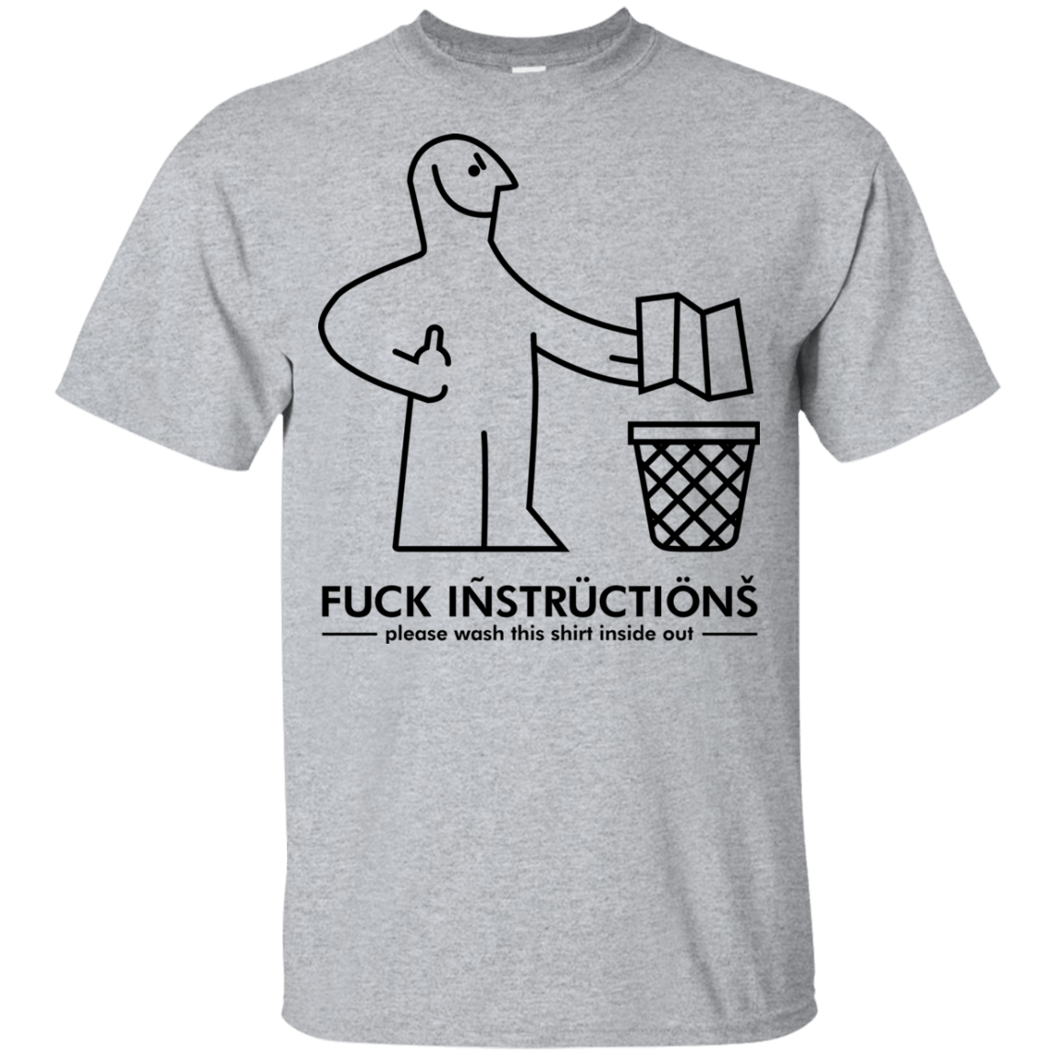 T-Shirts Sport Grey / YXS FuckInstructions Youth T-Shirt