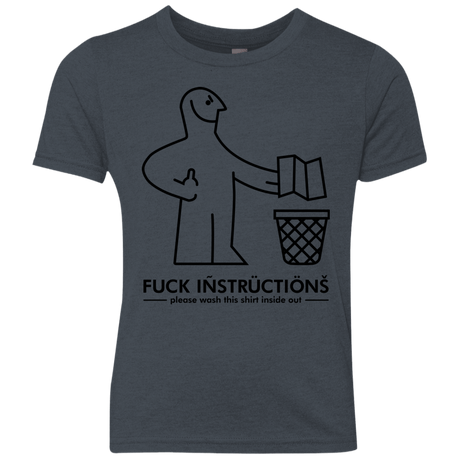 T-Shirts Vintage Navy / YXS FuckInstructions Youth Triblend T-Shirt