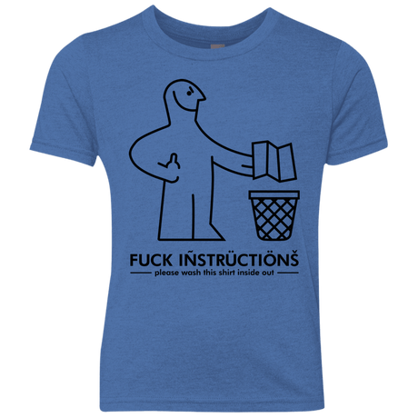 T-Shirts Vintage Royal / YXS FuckInstructions Youth Triblend T-Shirt