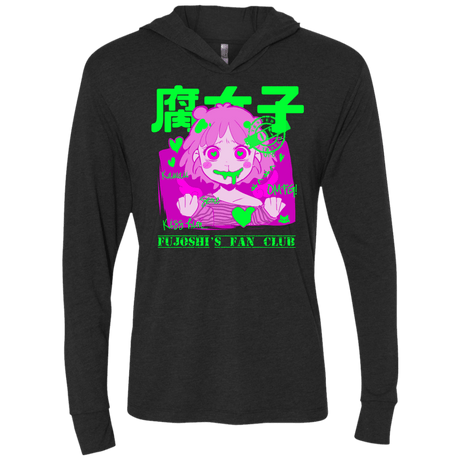 T-Shirts Vintage Black / X-Small Fujoshi Triblend Long Sleeve Hoodie Tee