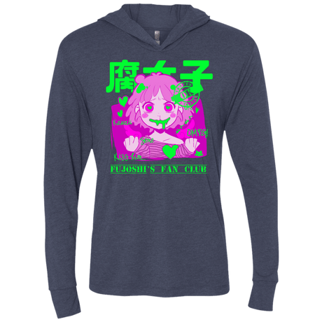 T-Shirts Vintage Navy / X-Small Fujoshi Triblend Long Sleeve Hoodie Tee