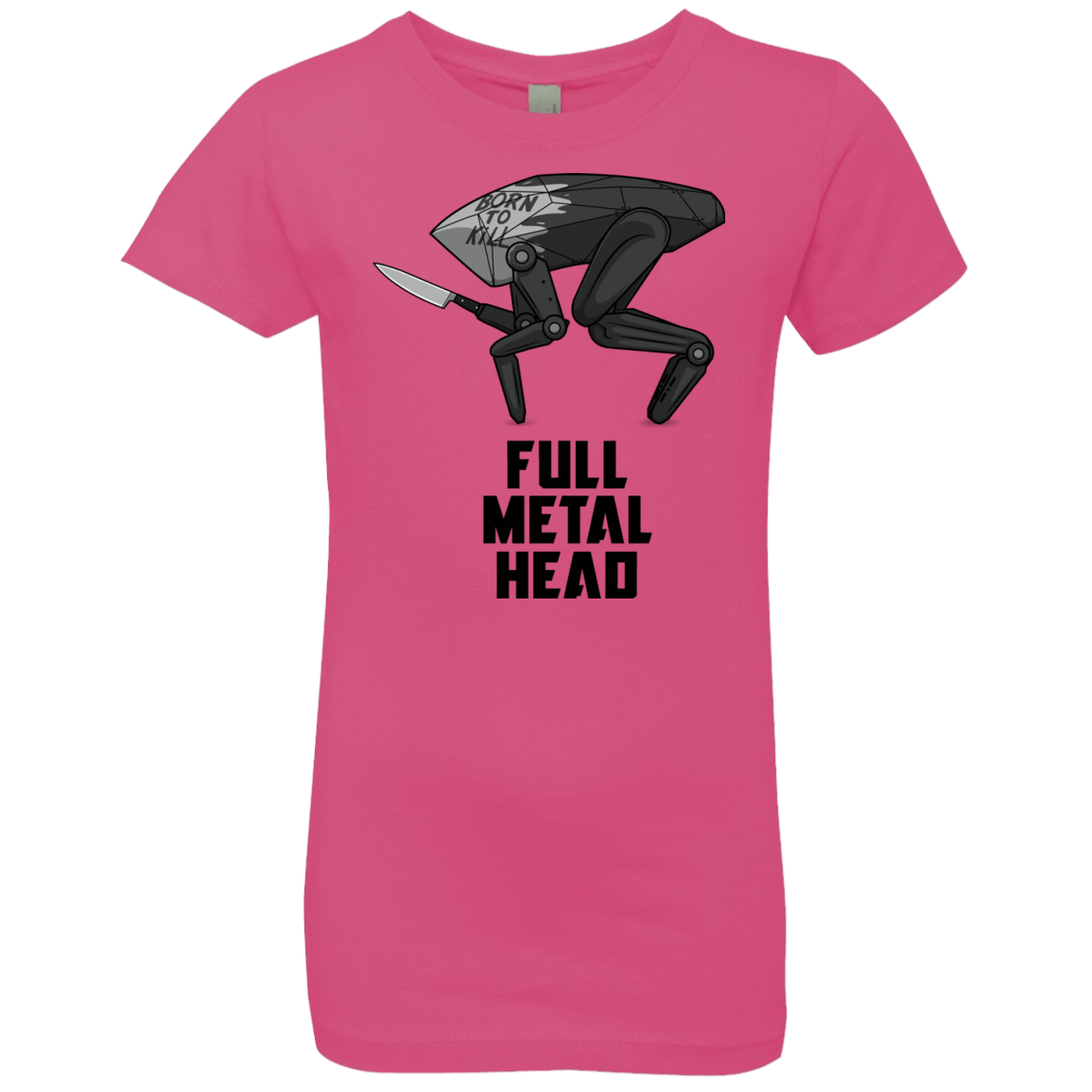 T-Shirts Hot Pink / YXS Full Metal Head Girls Premium T-Shirt