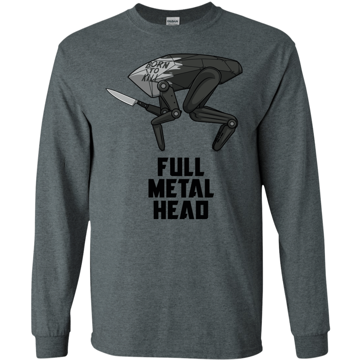 T-Shirts Dark Heather / S Full Metal Head Men's Long Sleeve T-Shirt