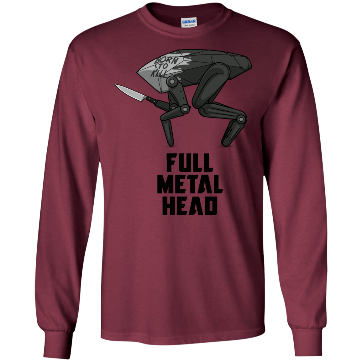 T-Shirts Maroon / S Full Metal Head Men's Long Sleeve T-Shirt