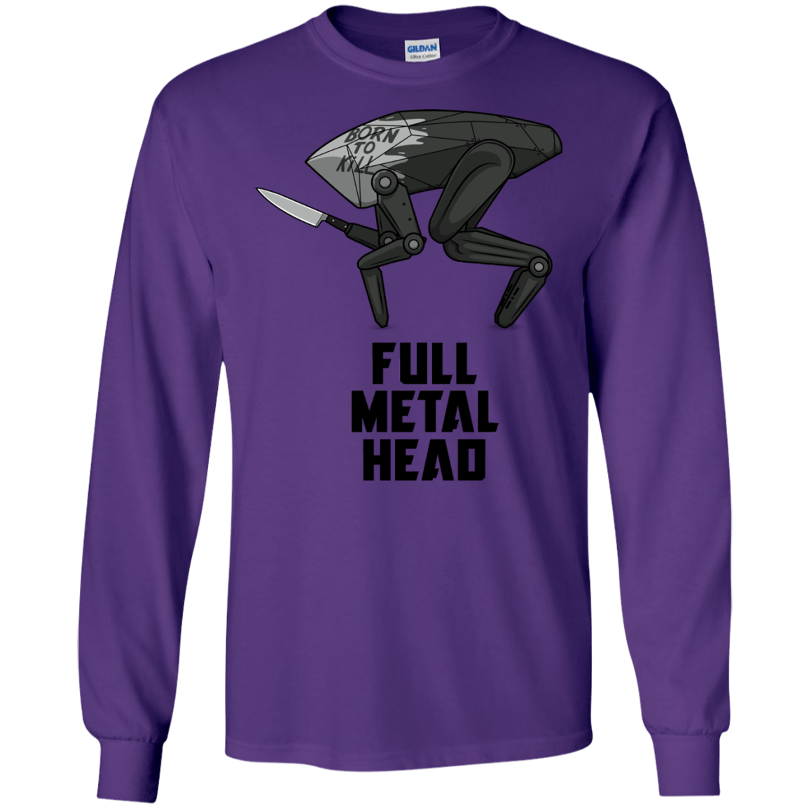 T-Shirts Purple / S Full Metal Head Men's Long Sleeve T-Shirt