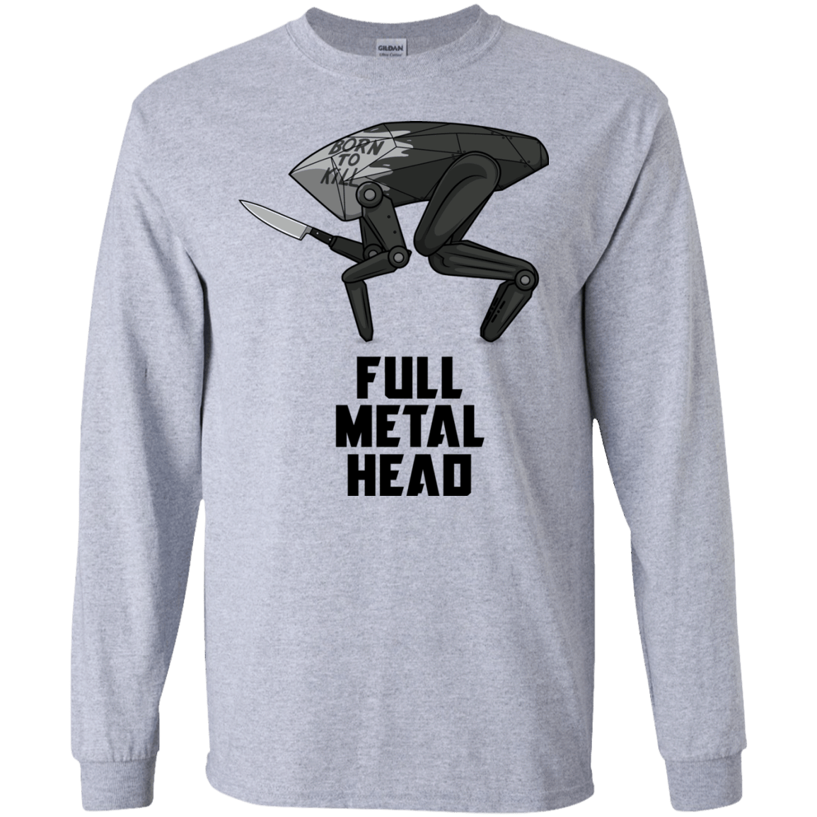 T-Shirts Sport Grey / S Full Metal Head Men's Long Sleeve T-Shirt