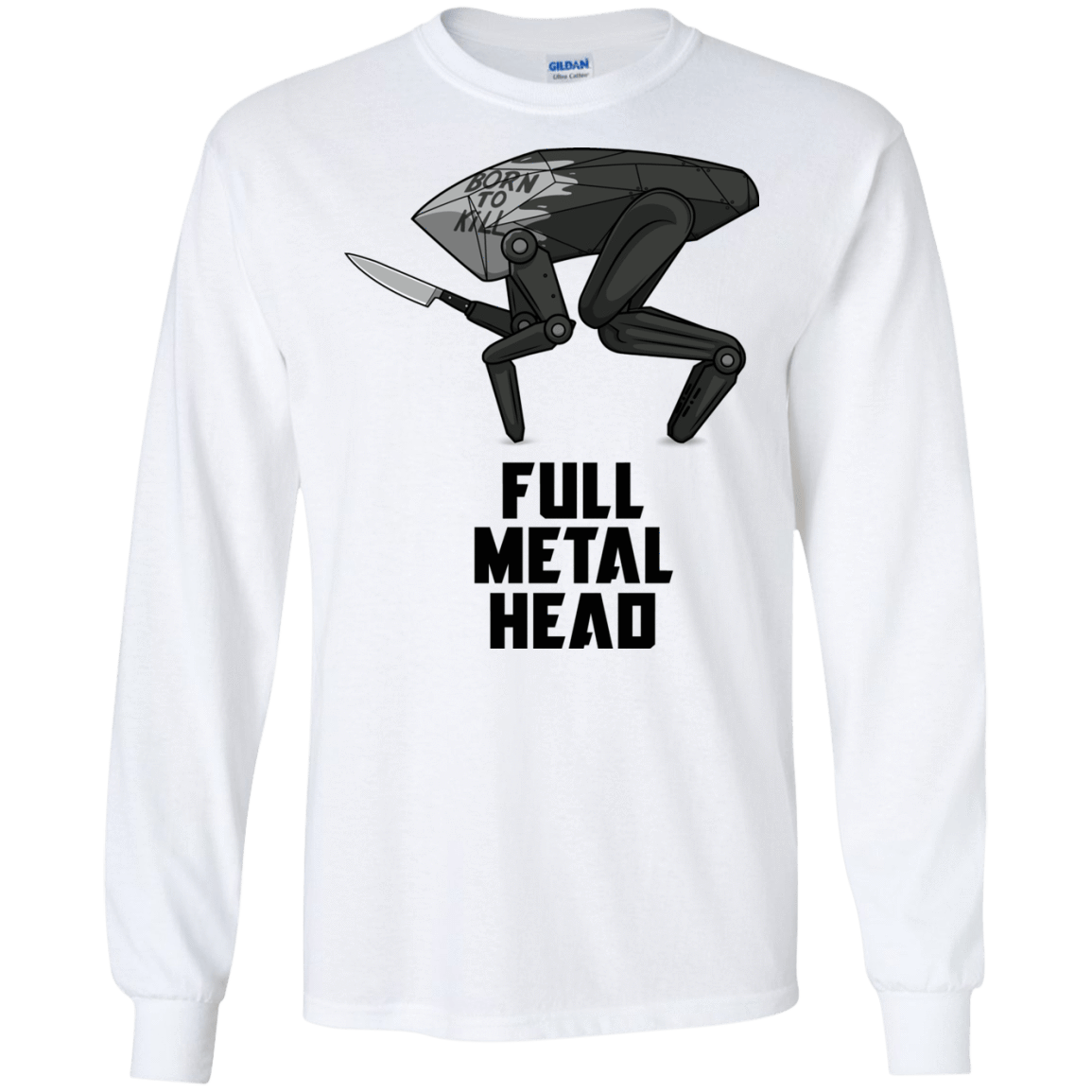 T-Shirts White / S Full Metal Head Men's Long Sleeve T-Shirt