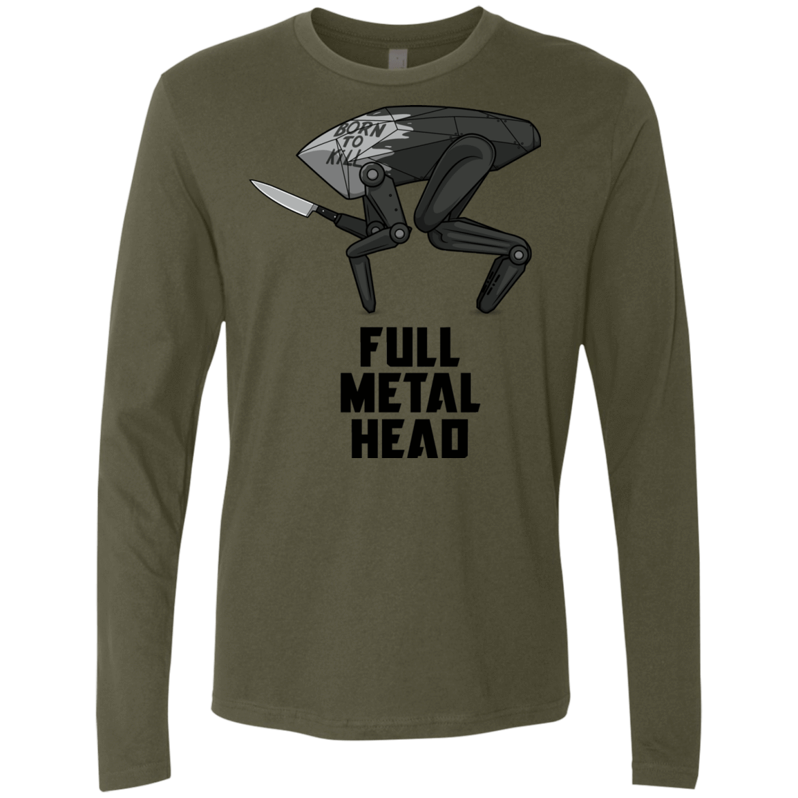 T-Shirts Military Green / S Full Metal Head Men's Premium Long Sleeve