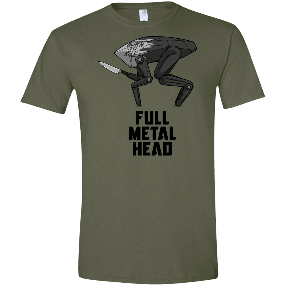 T-Shirts Military Green / S Full Metal Head Men's Semi-Fitted Softstyle