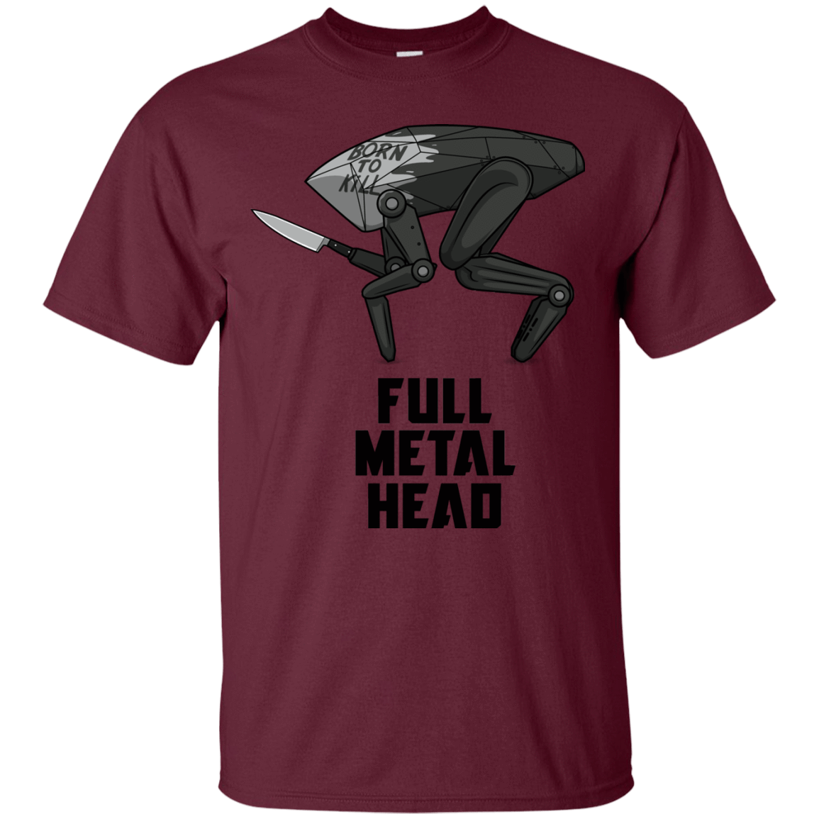 T-Shirts Maroon / S Full Metal Head T-Shirt