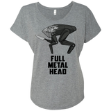 T-Shirts Premium Heather / X-Small Full Metal Head Triblend Dolman Sleeve