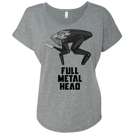 T-Shirts Premium Heather / X-Small Full Metal Head Triblend Dolman Sleeve