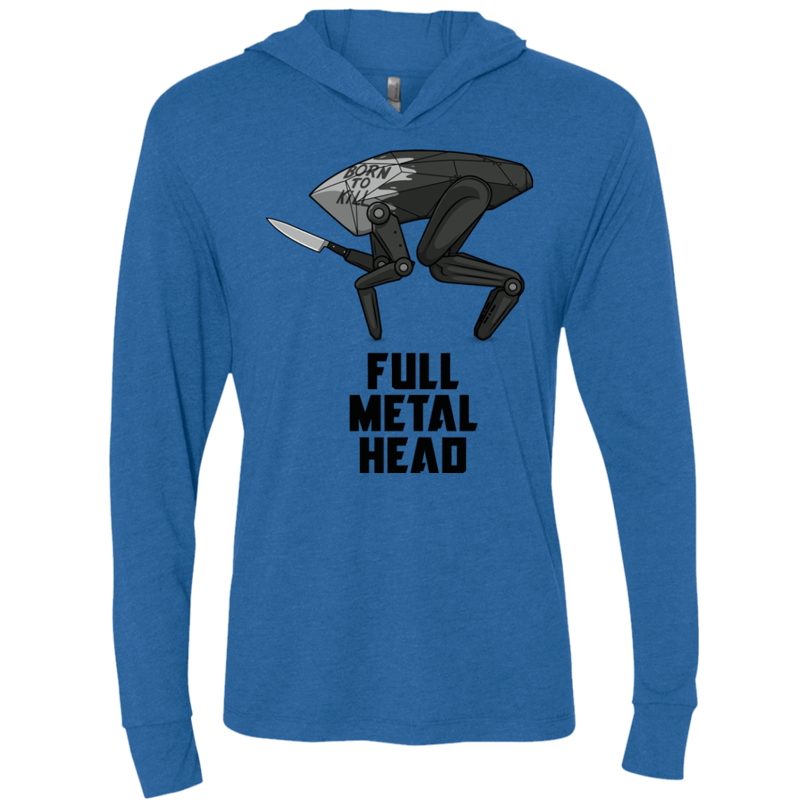 T-Shirts Vintage Royal / X-Small Full Metal Head Triblend Long Sleeve Hoodie Tee