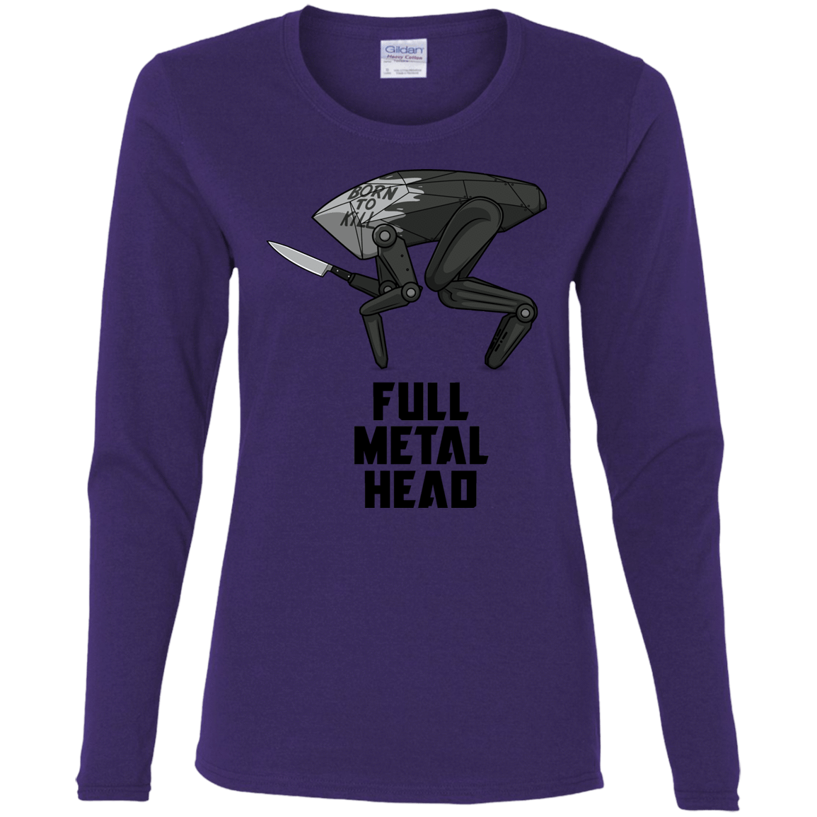 T-Shirts Purple / S Full Metal Head Women's Long Sleeve T-Shirt