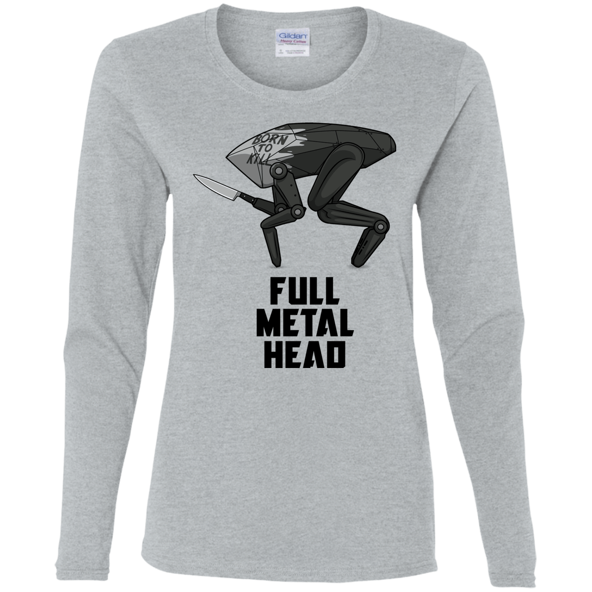 T-Shirts Sport Grey / S Full Metal Head Women's Long Sleeve T-Shirt