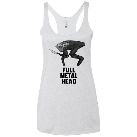 T-Shirts Heather White / X-Small Full Metal Head Women's Triblend Racerback Tank