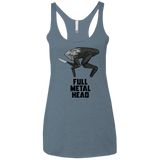 T-Shirts Indigo / X-Small Full Metal Head Women's Triblend Racerback Tank